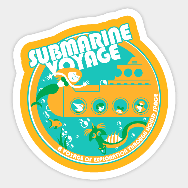 Submarine Voyage (classic colors) Sticker by brodiehbrockie